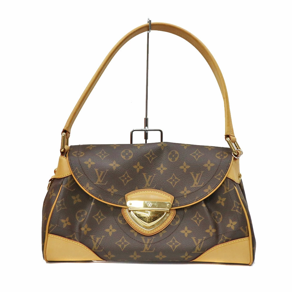 Louis Vuitton Beverly Monogram Shoulder Bag Canvas Leather Brown
